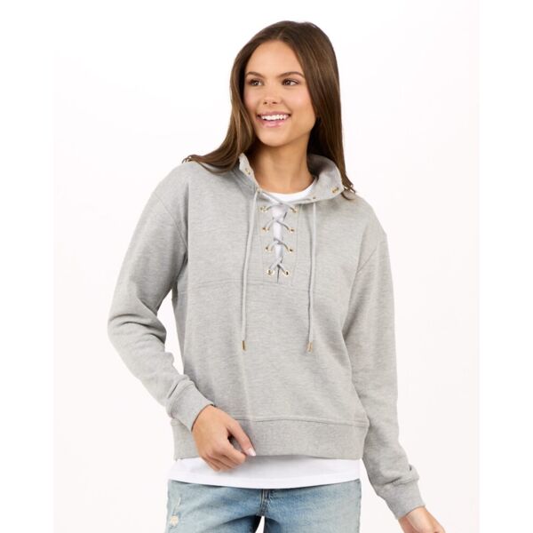 Women's Lace Up Pullover Thumbnail