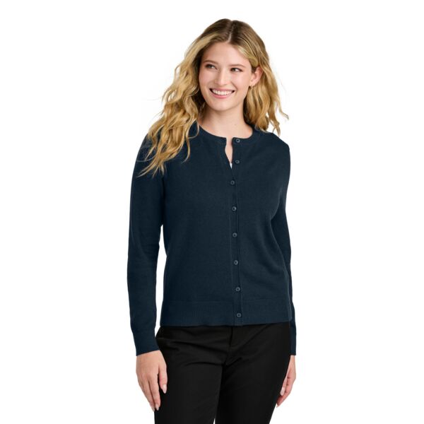 Women's Easy Care Crewneck Cardigan Sweater Thumbnail