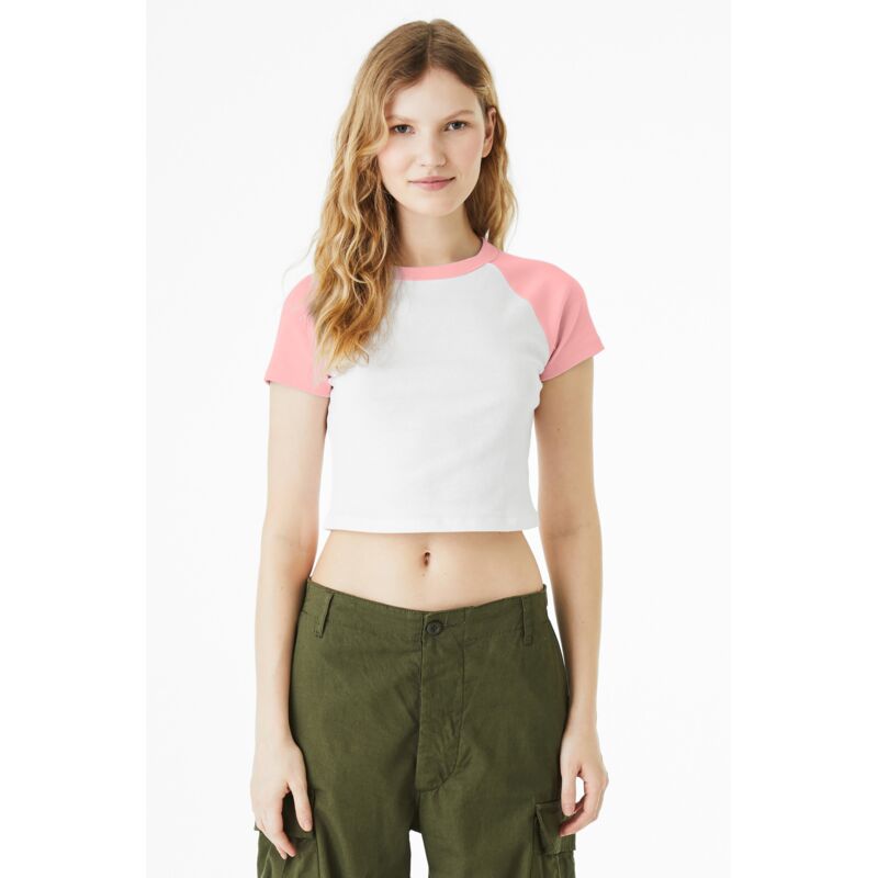 Women's Micro Rib Raglan Baby Tee Thumbnail