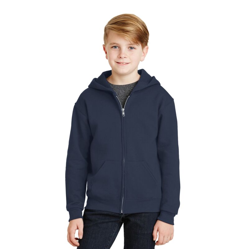 Youth NuBlend ® Full Zip Hooded Sweatshirt Thumbnail