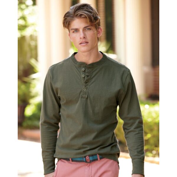 Men's Vintage Brushed Jersey Henley Thumbnail