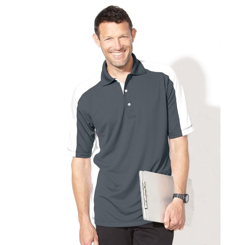 Men's Colorblocked Moisture Free Mesh Polo Thumbnail