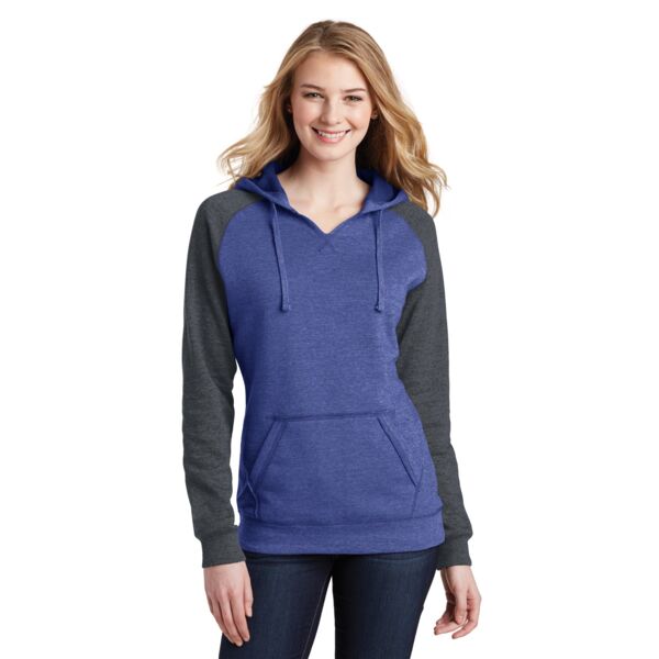 Women's Lightweight Fleece Raglan Hoodie Thumbnail