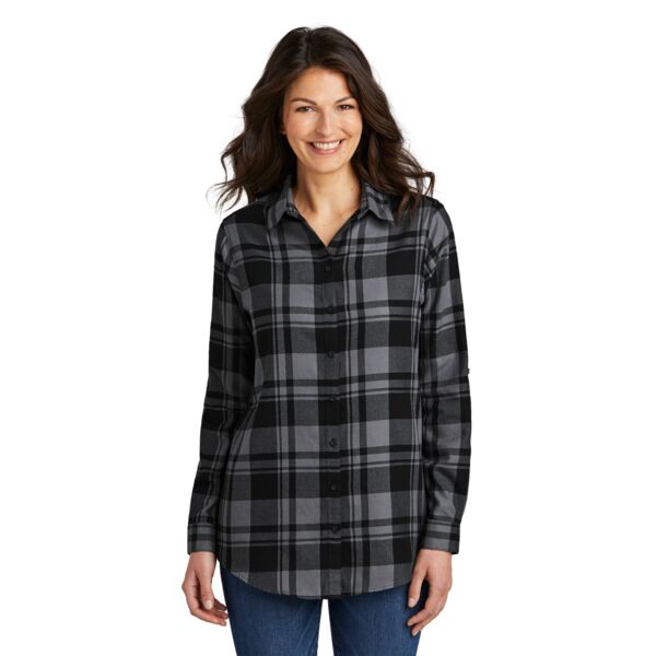 Women's Plaid Flannel Tunic Thumbnail