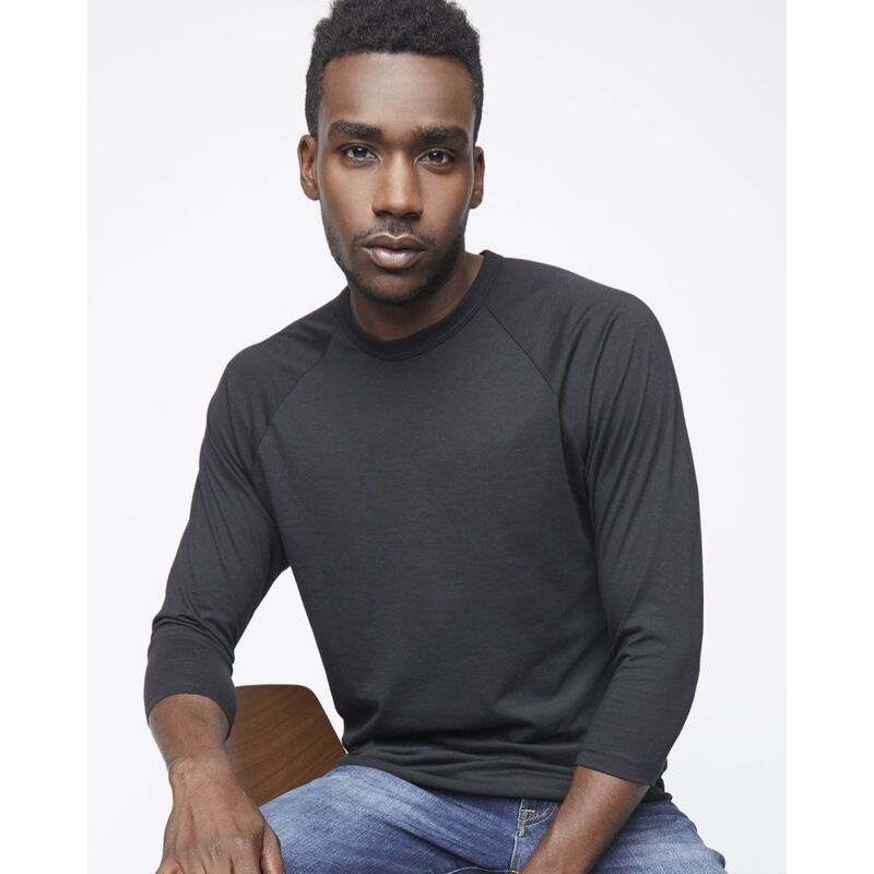 Unisex 50/50 Raglan Three-Quarter Sleeve Tee Thumbnail