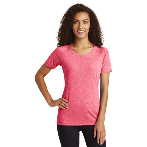 Women's PosiCharge ® Tri Blend Wicking Scoop Neck Raglan Tee Thumbnail
