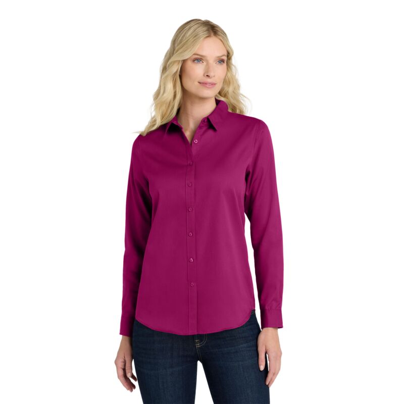 Ladies Long Sleeve SuperPro React ™ Twill Shirt Thumbnail