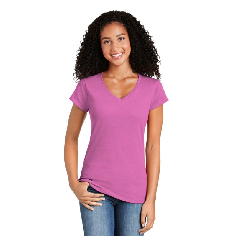 Softstyle ® Junior Fit V Neck T Shirt Thumbnail