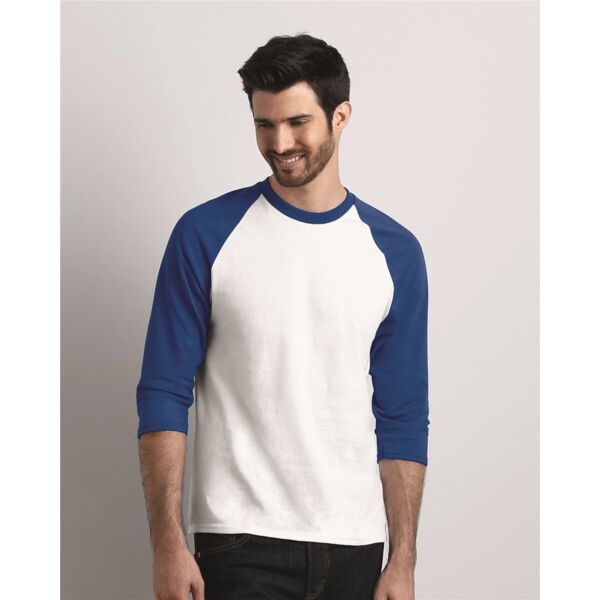 Heavy Cotton Three-Quarter Raglan Sleeve Baseball T-Shirt Thumbnail