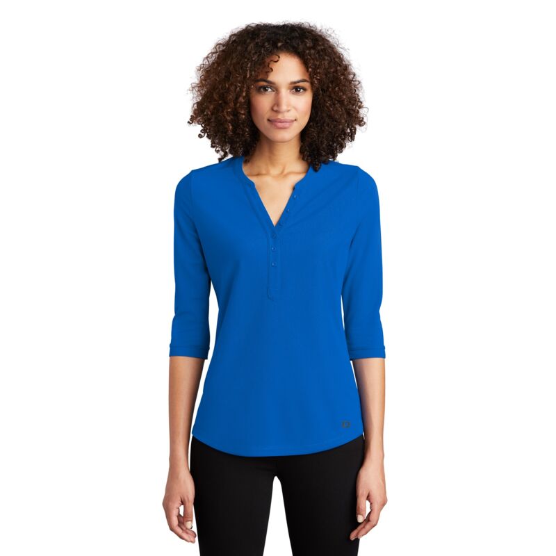 ® Ladies Jewel Henley Thumbnail