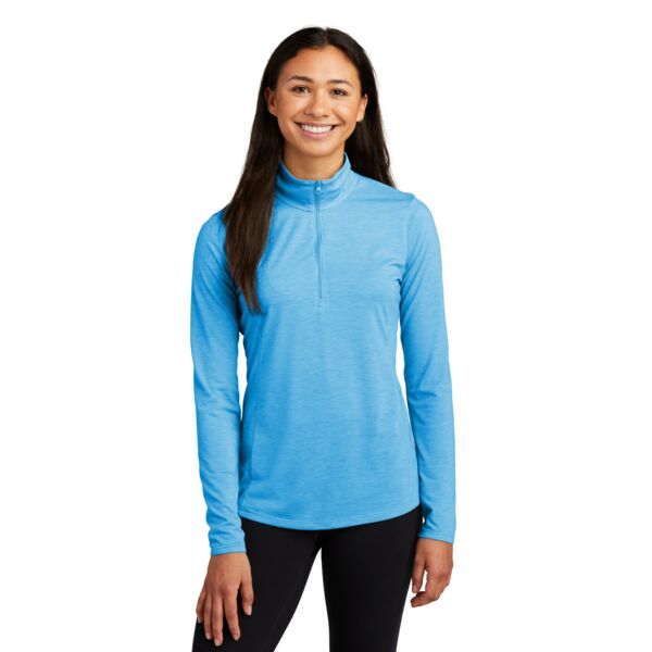 ® Ladies PosiCharge ® Tri Blend Wicking 1/4 Zip Pullover Thumbnail