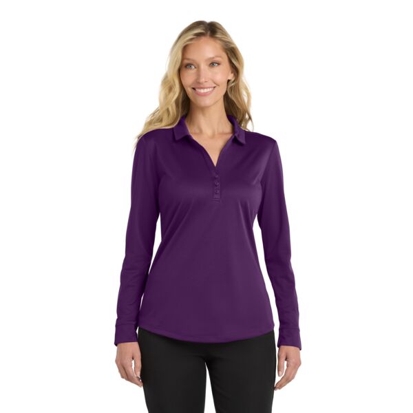 ® Ladies Silk Touch ™ Performance Long Sleeve Polo Thumbnail