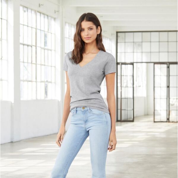 Women's Deep V-Neck Jersey Tee Thumbnail