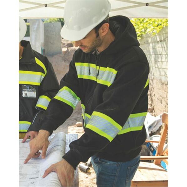 Enhanced Visibility Heavyweight Hooded Full-Zip Sweatshirt Thumbnail