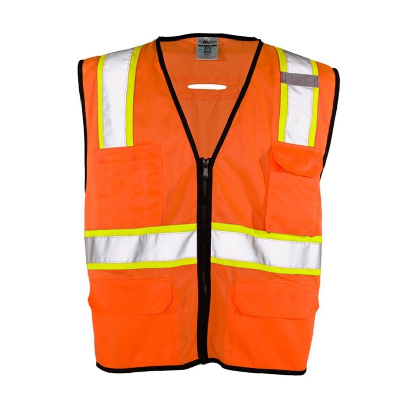 6 Pocket Contrast Class 2 Vest Thumbnail